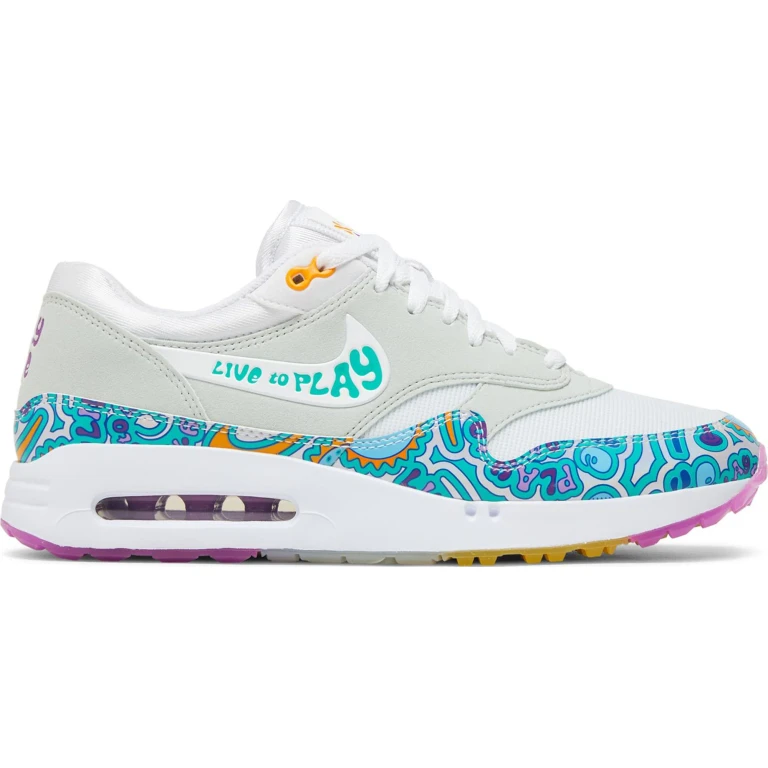 Men's Air Max 1 '86 Og Golf Nrg 'Play To Live' - White/Light Silver/Fuchsia Dream/Clear Jade Sneakers