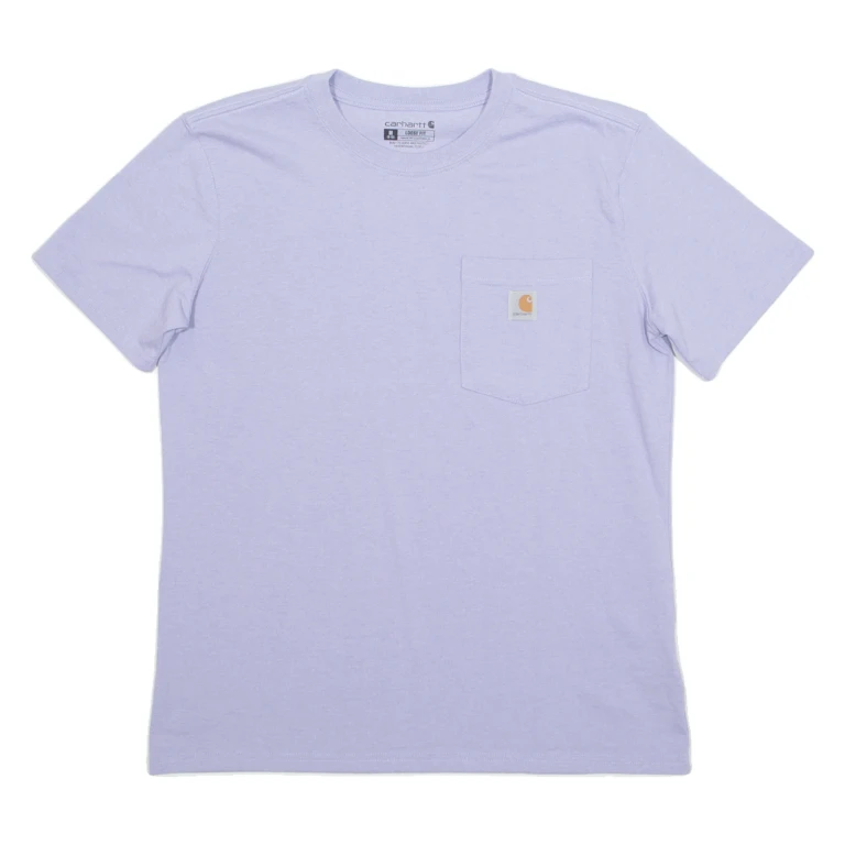 CARHARTT Womens T-Shirt Blue UK 10