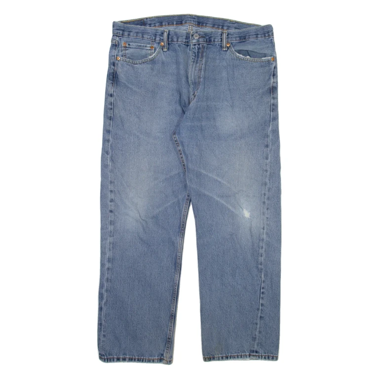 LEVI'S 505 Jeans Mens Blue Regular Straight Stone Wash W40 L30