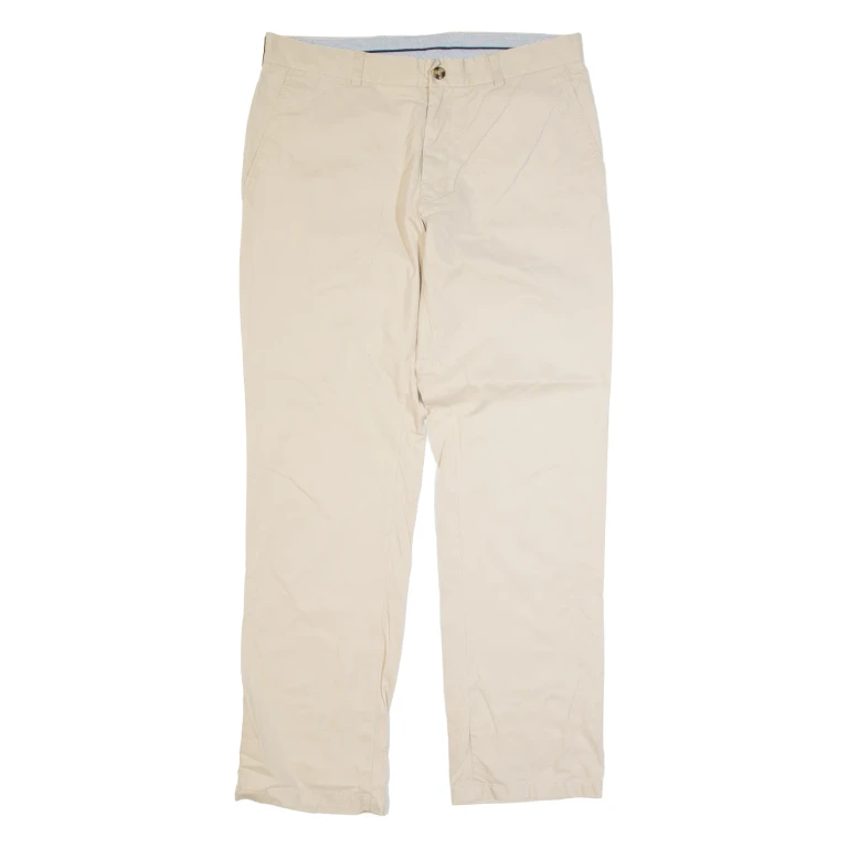 TOMMY HILFIGER Chino Mens Trousers Beige Regular Straight W36 L33