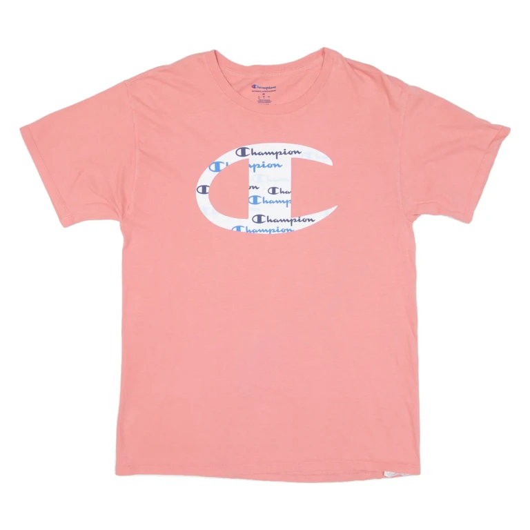 CHAMPION Womens T-Shirt Pink M