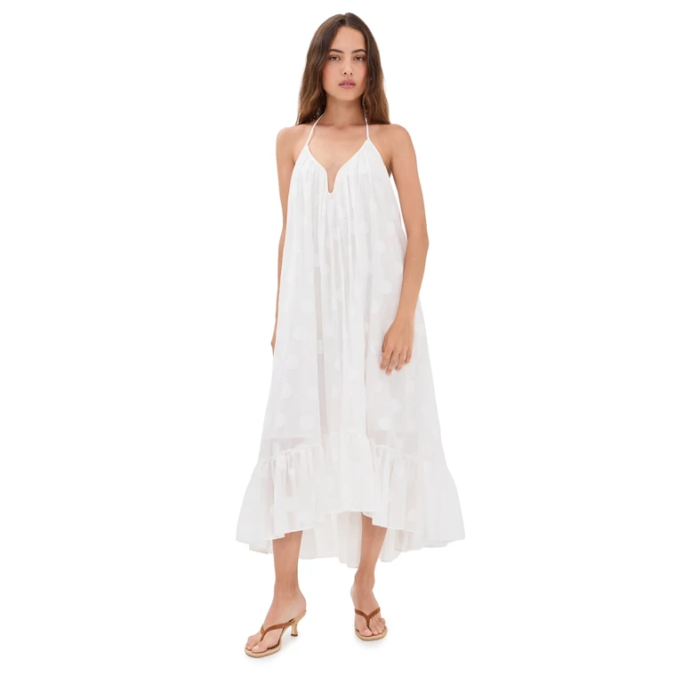 Zimmermann Solstice Midi Dress Ivory 0P