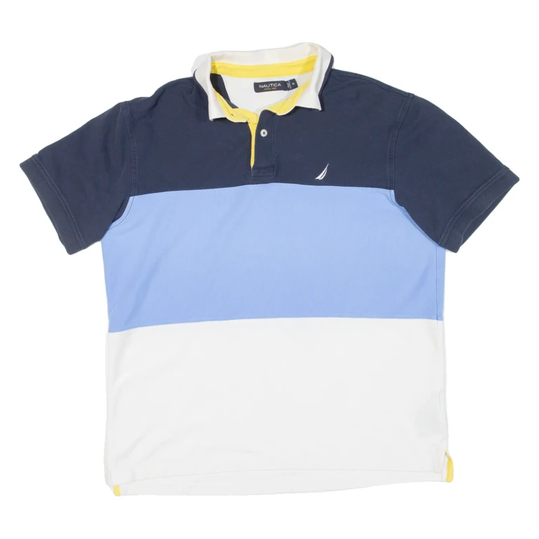NAUTICA Mens Polo Shirt Blue M