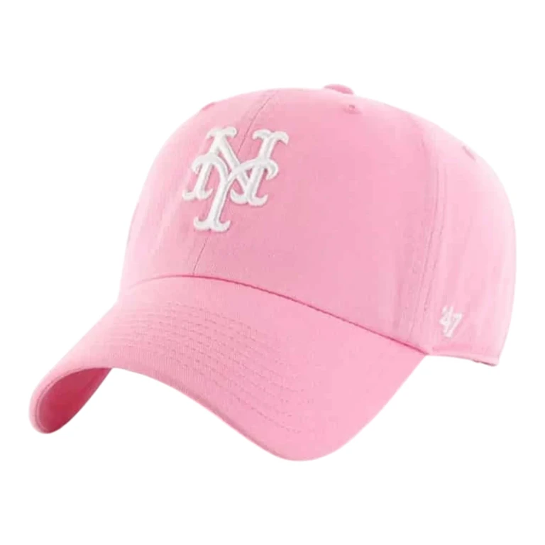 Clean Up New York Mets Strapback Hat - Rose Adjustable Cap
