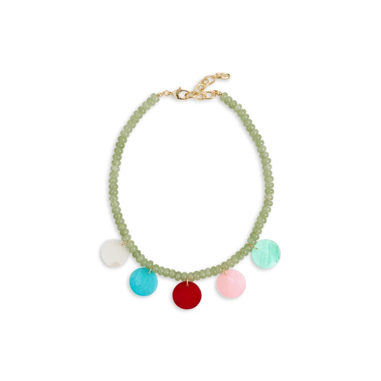 Logan Tay Pastel Disc Beaded Necklace Multi-Color One Size