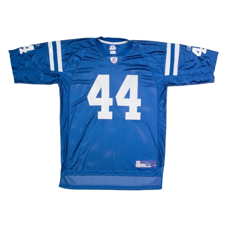 REEBOK Indianapolis Colts Home #44 Clark Mens Jersey Blue USA V-Neck Nylon XL