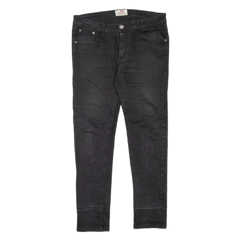 VANS Mens Jeans Black Regular Skinny W34 L30