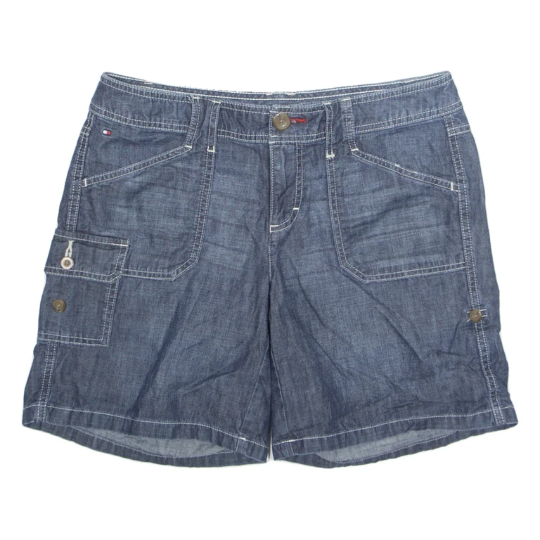 TOMMY HILFIGER Turn Up Option Womens Denim Shorts Blue M W30