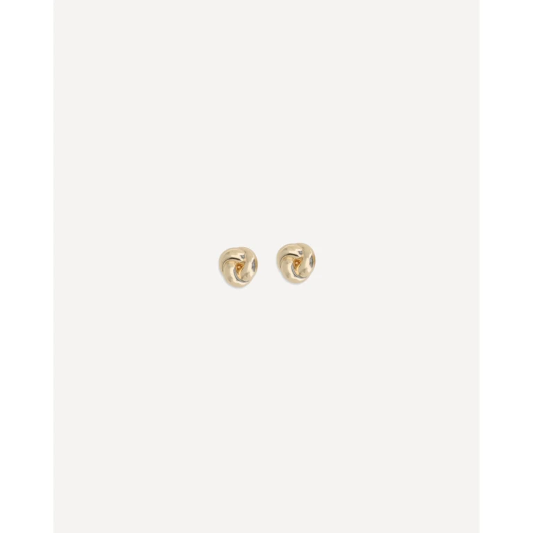 Small gold drop knot Earrings Female UNI