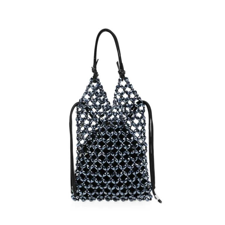 Karla Beaded-mesh Drawstring Tote Bag
