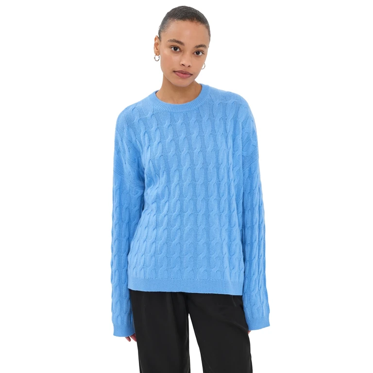 LISA YANG Seymour Cashmere Sweater Azure 1