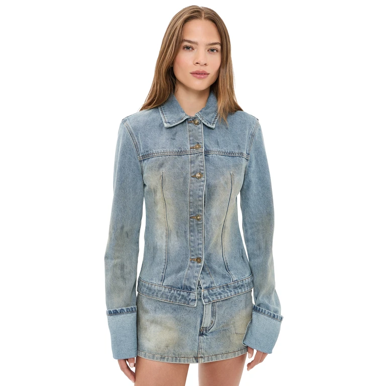 Lioness The Bronx Denim Jacket Stone Blue XXS