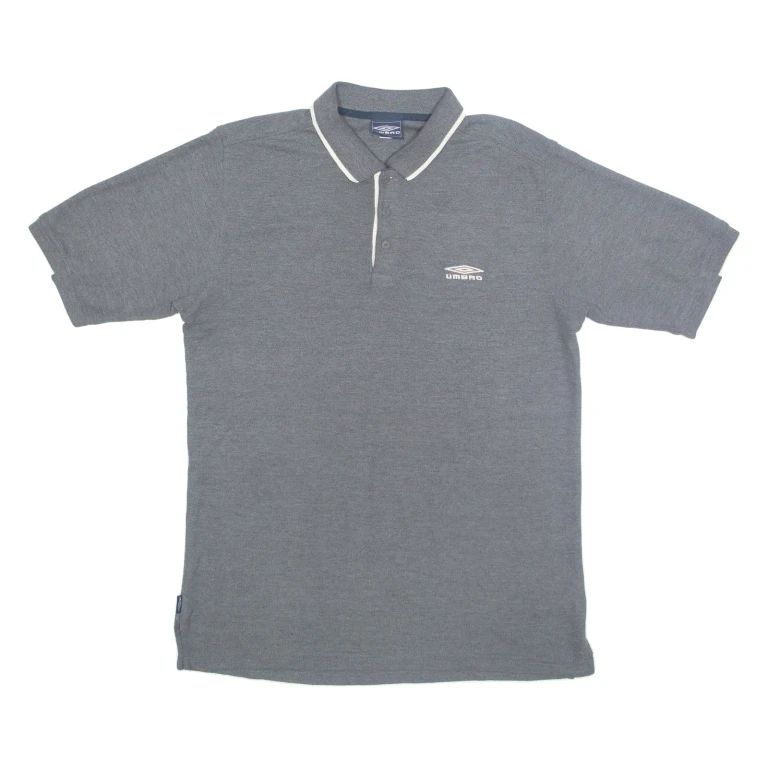 UMBRO Mens Polo Shirt Grey L (GG1-240924-18355)