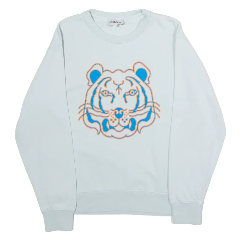 KENZO Mens Sweatshirt Blue Crew Neck S