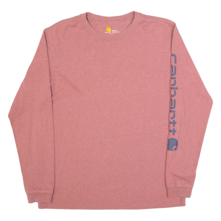 CARHARTT Womens T-Shirt Pink Long Sleeve M
