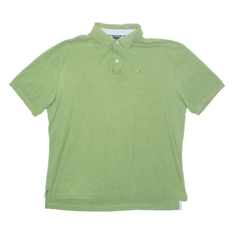 TOMMY HILFIGER Mens Polo Shirt Green XL