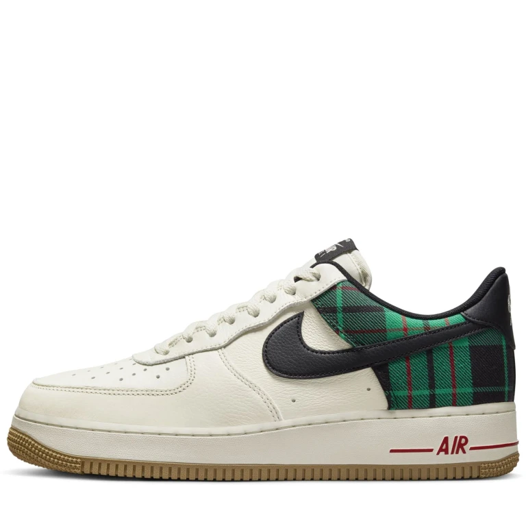Men's Air Force 1 Low '07 Lx 'Plaid Pale Ivory Stadium Green' Sneakers