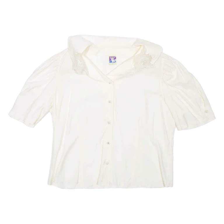YESSICA Womens Blouse Beige Collared L