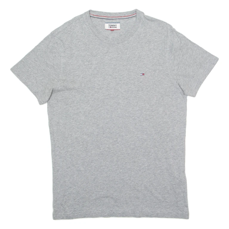 TOMMY JEANS Mens T-Shirt Grey S