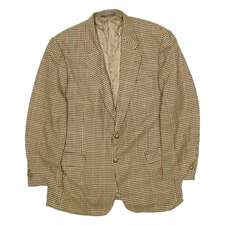 MILANO Mens Blazer Jacket Yellow Cashmere Herringbone M