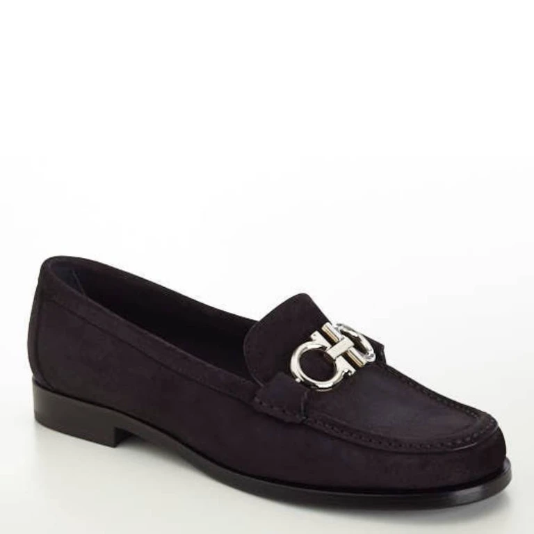 Gancini Ornament Loafers, Size 7 C