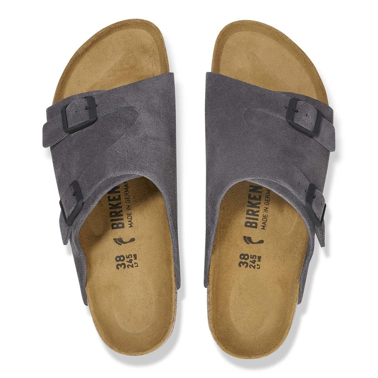 Unisex Zurich Suede Leather Velvet Grey