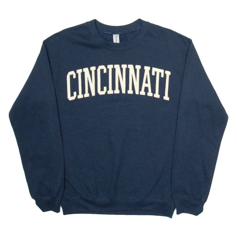 GILDAN Cincinnati Mens Sweatshirt Blue USA S