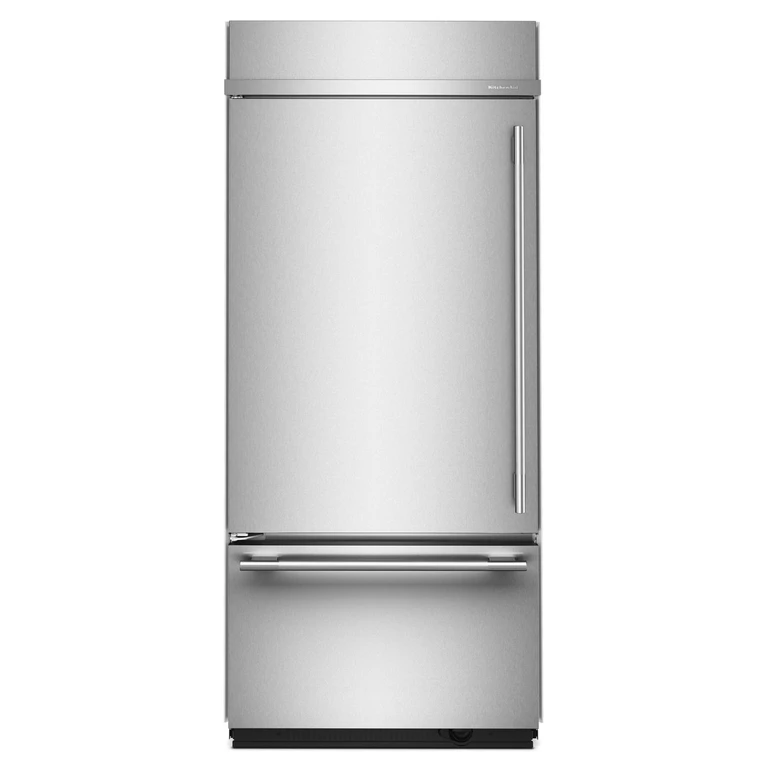 20.8 Cu. Ft. 36 in. Built-In Bottom Mount Refrigerator w/ Left Door Swing & Signature Platinum Interior In Printshield Finish in Stainless Steel