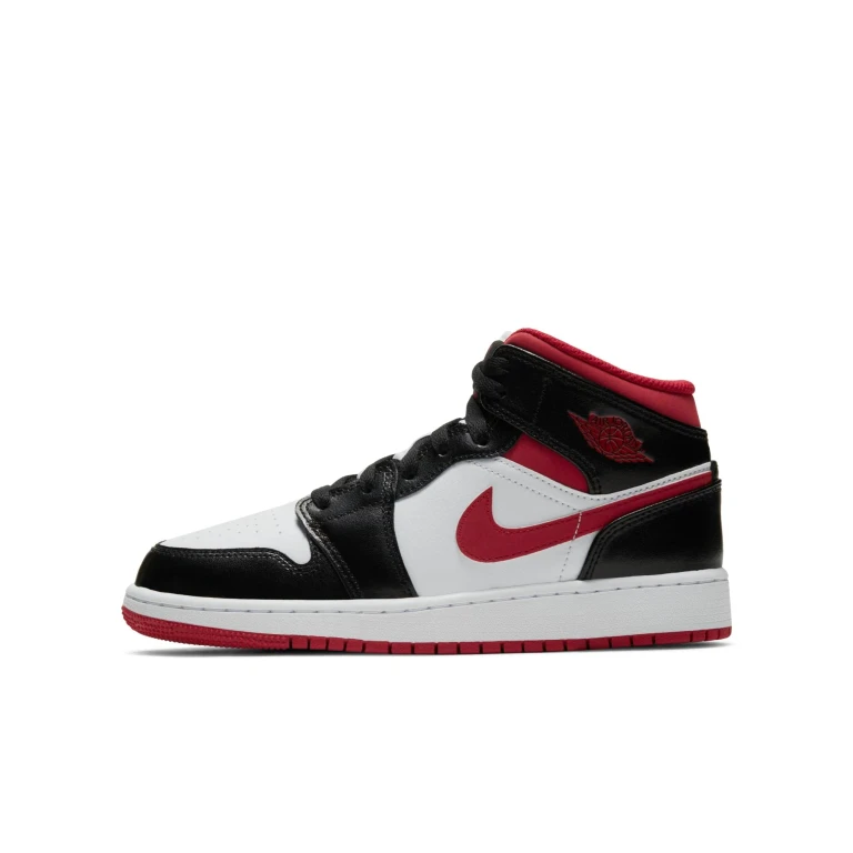 Grade School Retro 1 Mid Gs 'Gym Red Black White' Sneakers