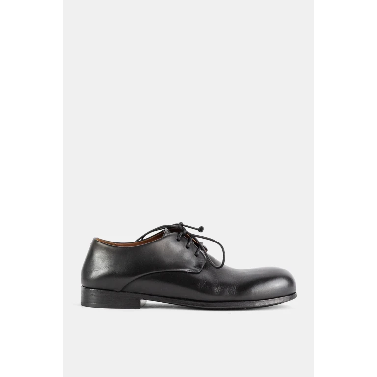 Marsèll Zucca Zeppa Zapatos Derby de cuero con punta redonda y suela de cuero