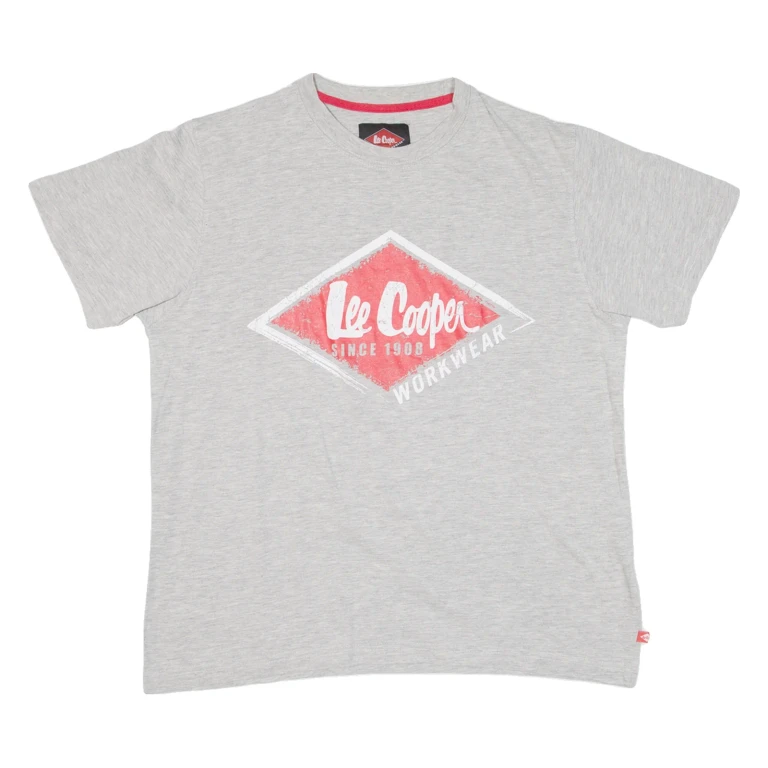 LEE COOPER Womens T-Shirt Grey L