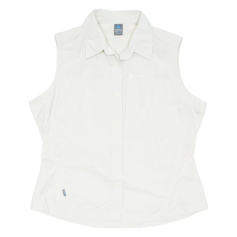 ODLO Womens Plain Shirt Beige Sleeveless L