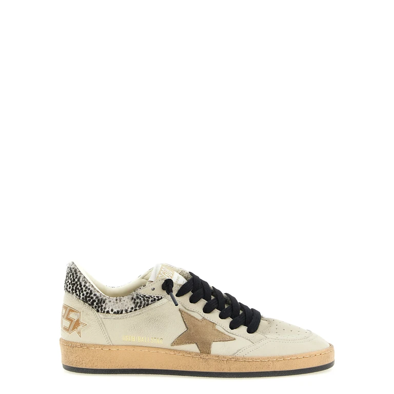 Golden Goose Beige Goatskin Low Top Sneakers - Women