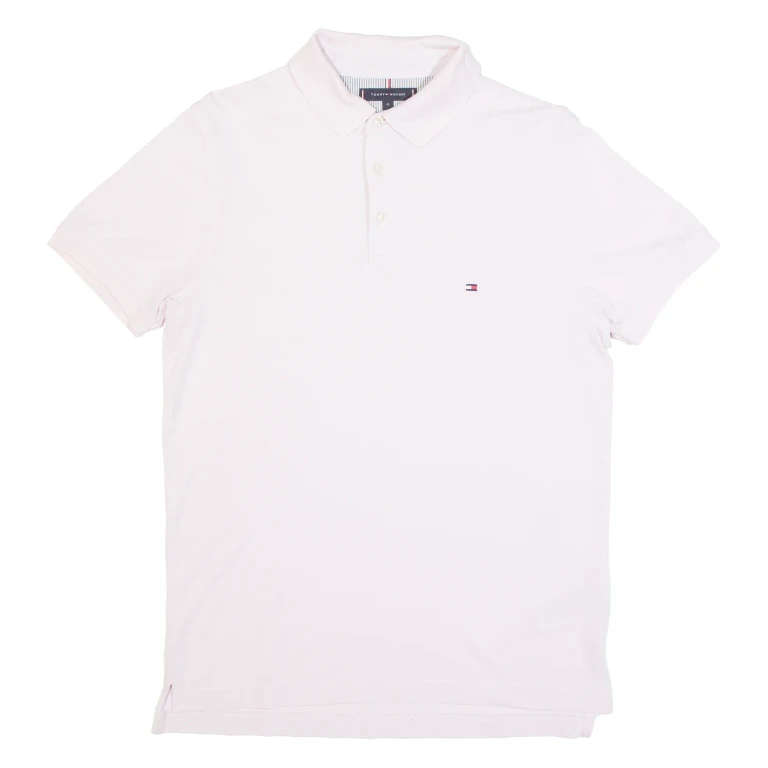 TOMMY HILFIGER Slim Fit Mens Polo Shirt Pink M