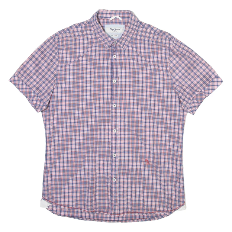 PEPE JEANS Slim Fit Mens Shirt Red Check L