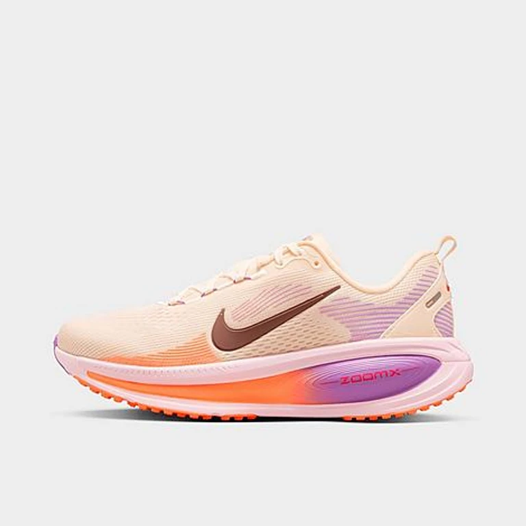 Nike Women's Vomero 18 Running Shoes in Chalk/Pink Foam/Bright Violet Size: 5.0