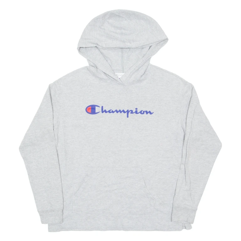 CHAMPION Mens Grey Hoodie M