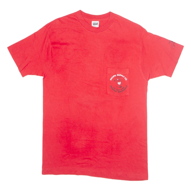ANVIL Mens T-Shirt Red L