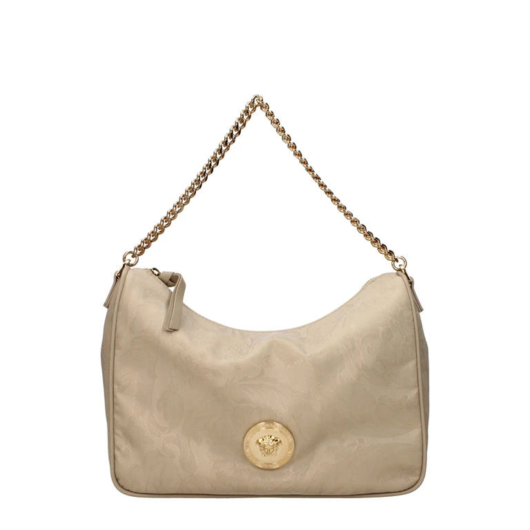 Versace Beige Fabric Handbag Bag - Women