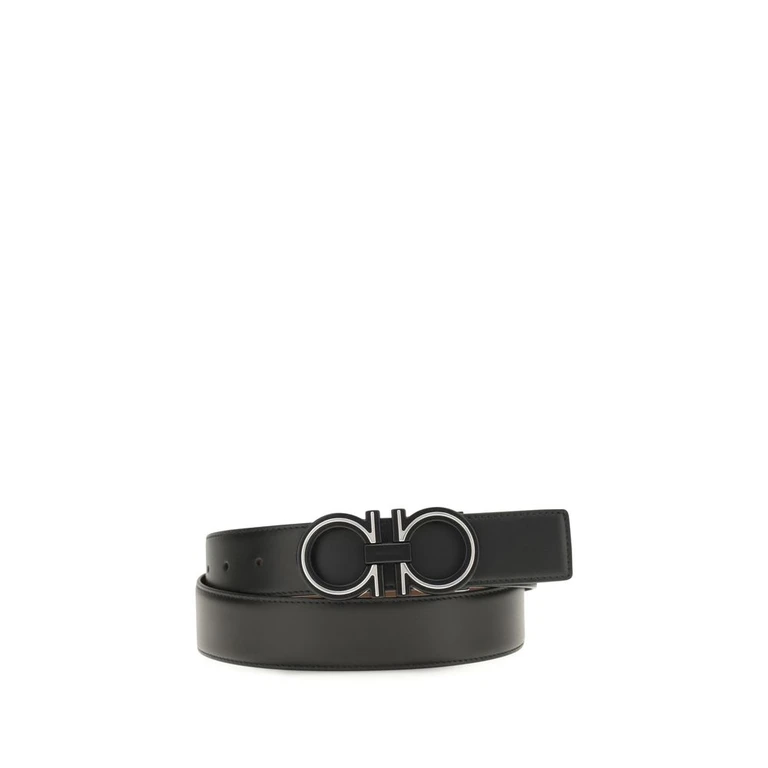 Ferragamo Blue Calf Leather Bos Taurus Regular Belt - Men