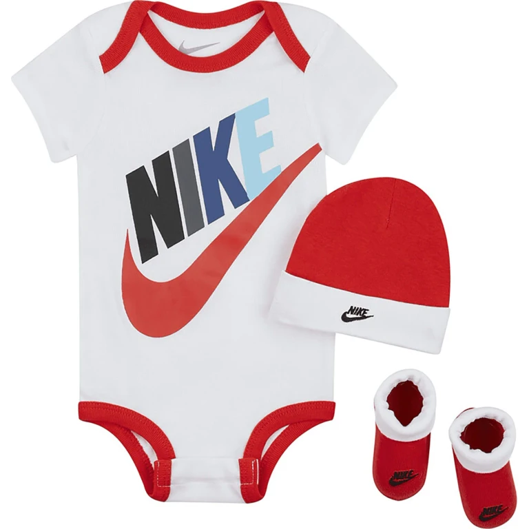 Baby Bodysuit, Hat And Booties 3-Pc Box Set Hats