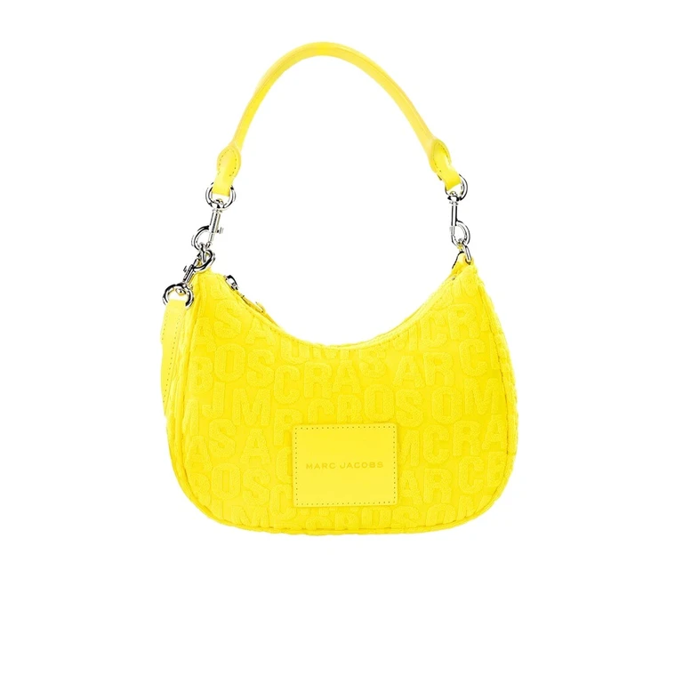 Marc Jacobs Monogram Terry Fabric Golden Kiwi Hobo Shoulder Bag Purse Silver Polyester - Women