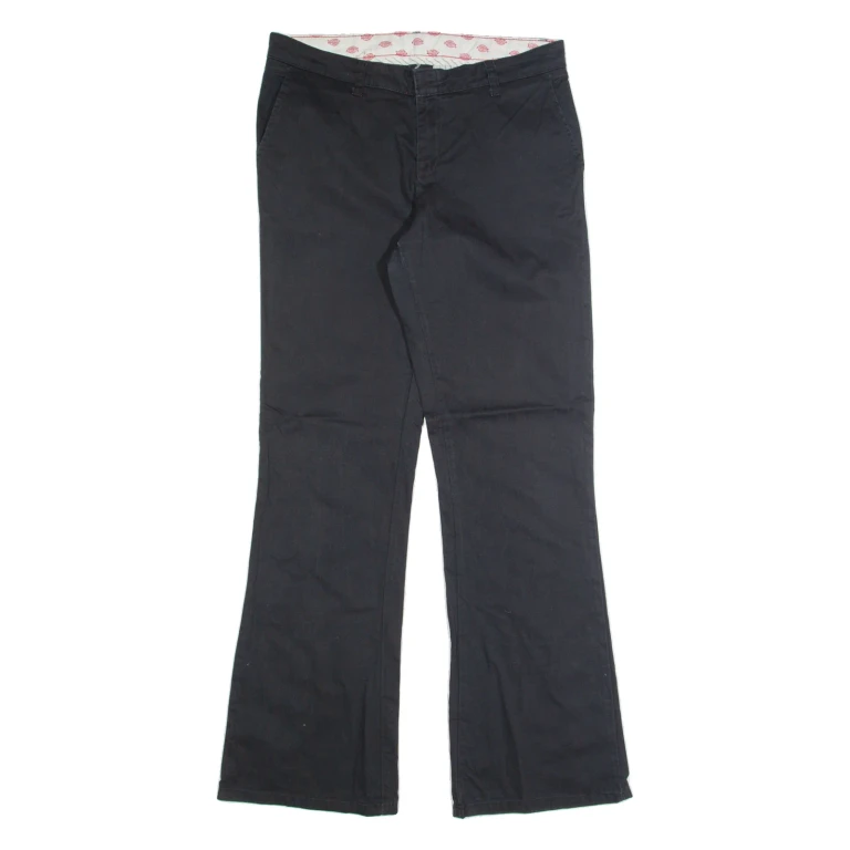 DICKIES Womens Trousers Black Regular Bootcut W32 L32