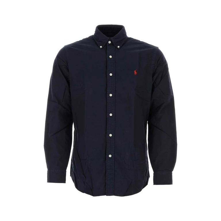 Polo Ralph Lauren Dark Blue Cotton Shirt Navy Exterior: Camicie - Men