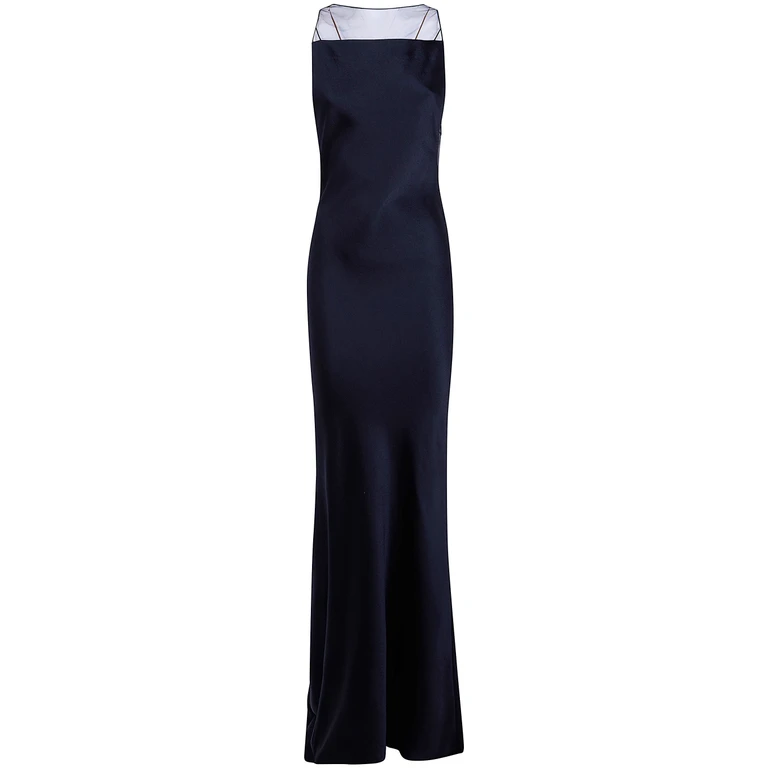 MAISON MARGIELA Dress Satin Maxi "Costruzione"