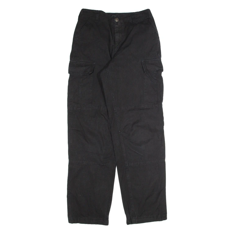 BAC Cargo Mens Trousers Black Regular Straight W26 L30