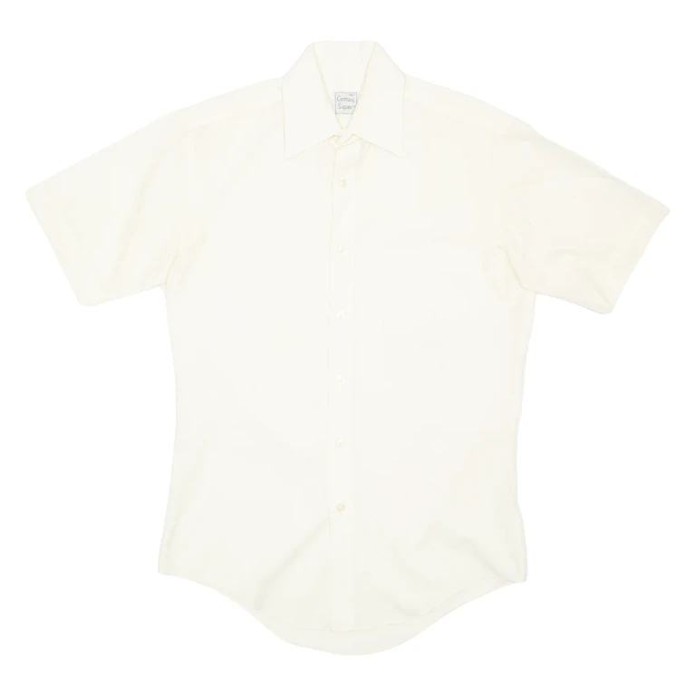 CENTURY SQUARE Mens Plain Shirt Cream S