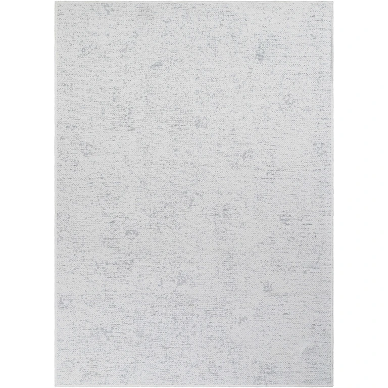 Isako Cream & Gray Solid Washable Area Rug - Clearance