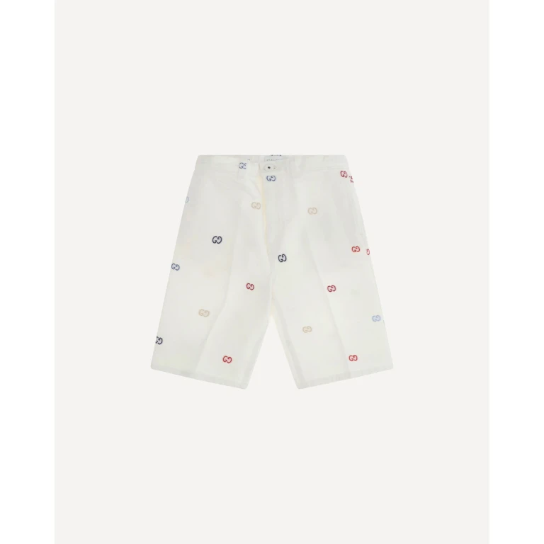 GG Baumwoll-Denim Jacquard Shorts für Jungen (6 Jahre)