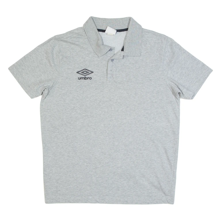 UMBRO Mens Polo Shirt Grey M